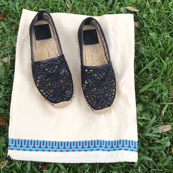 Tory Burch Shoes - Tory Burch Lucia Lace Espadrilles Size 6.5